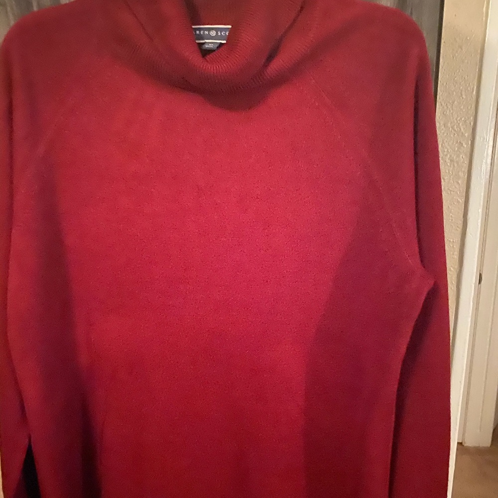 Karen Scott Merlot Turtle Neck Sweater